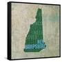 New Hampshire State Words-David Bowman-Framed Stretched Canvas