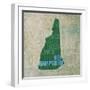 New Hampshire State Words-David Bowman-Framed Giclee Print