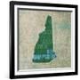 New Hampshire State Words-David Bowman-Framed Giclee Print