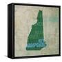 New Hampshire State Words-David Bowman-Framed Stretched Canvas