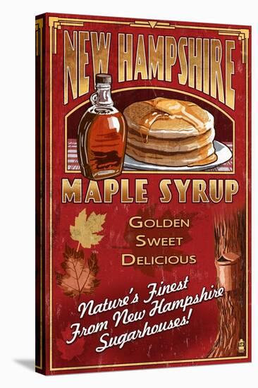 New Hampshire - Syrup-Lantern Press-Stretched Canvas