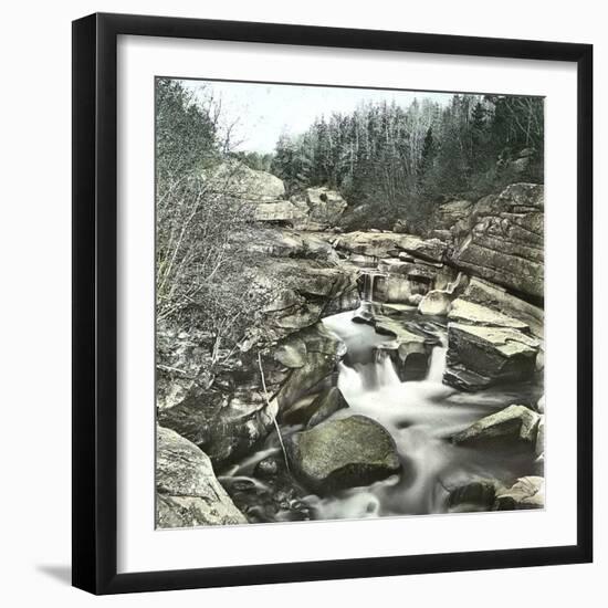 New Hampshire (United States), the White Mountains, the Smaller Falls of the Ammonoosuc River-Leon, Levy et Fils-Framed Photographic Print