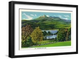 New Hampshire - View of Mount Chocorua and Lake-Lantern Press-Framed Art Print