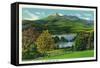 New Hampshire - View of Mount Chocorua and Lake-Lantern Press-Framed Stretched Canvas