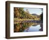 New Hampshire, White Mts Nf, Sugar Maple Reflect in the Swift River-Christopher Talbot Frank-Framed Photographic Print