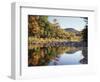 New Hampshire, White Mts Nf, Sugar Maple Reflect in the Swift River-Christopher Talbot Frank-Framed Photographic Print