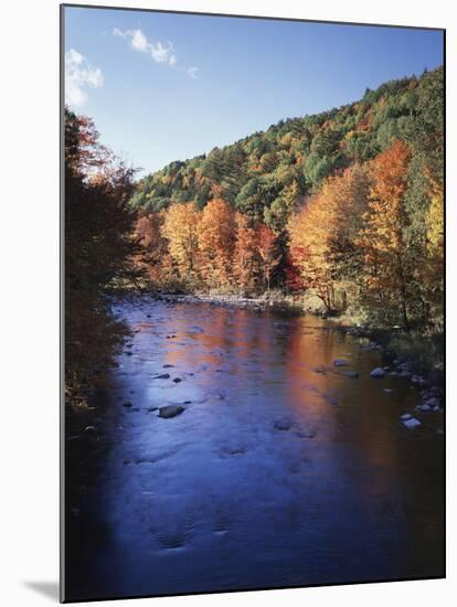 New Hampshire, White Mts Nf, Sugar Maples and Wild Ammonoosuc River-Christopher Talbot Frank-Mounted Photographic Print