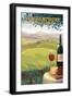 New Hampshire - Wine Country Scene-Lantern Press-Framed Art Print