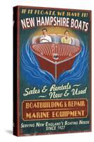 New Hampshire Wooden Boats-Lantern Press-Stretched Canvas