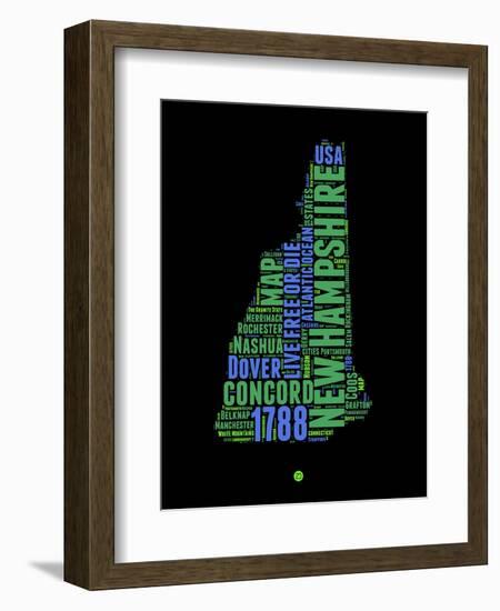 New Hampshire Word Cloud 1-NaxArt-Framed Art Print