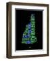 New Hampshire Word Cloud 1-NaxArt-Framed Art Print