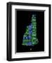 New Hampshire Word Cloud 1-NaxArt-Framed Art Print