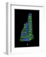 New Hampshire Word Cloud 1-NaxArt-Framed Art Print