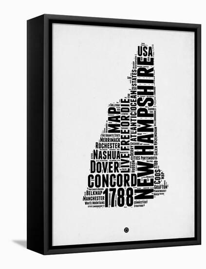 New Hampshire Word Cloud 2-NaxArt-Framed Stretched Canvas