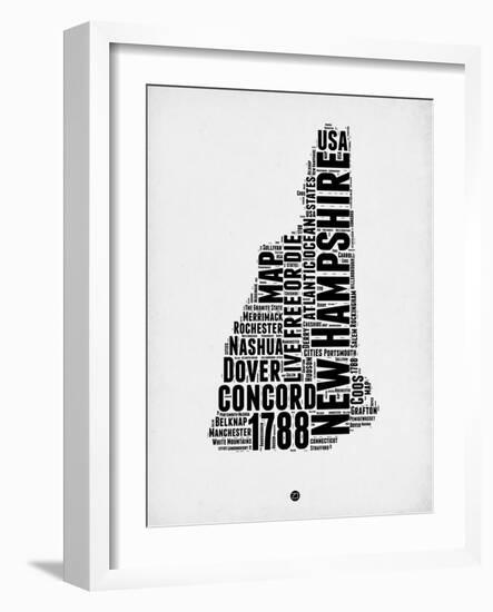 New Hampshire Word Cloud 2-NaxArt-Framed Art Print