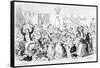 New Harmony - All Owin' - No Payin', 1845-George Cruikshank-Framed Stretched Canvas