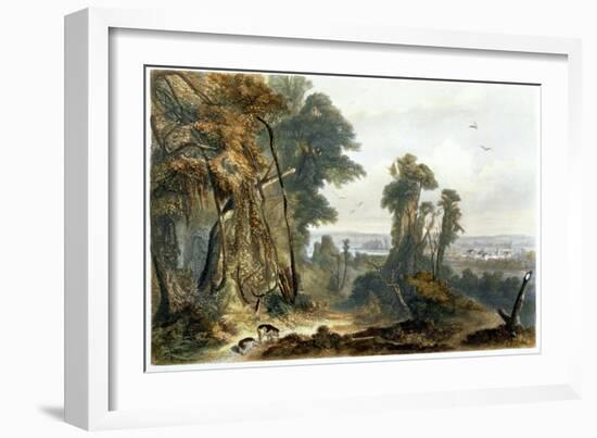 New Harmony on the Wabash, Plate 2 from Volume 2 of "Travels in the Interior of North America"-Karl Bodmer-Framed Giclee Print