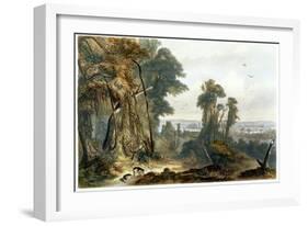 New Harmony on the Wabash, Plate 2 from Volume 2 of "Travels in the Interior of North America"-Karl Bodmer-Framed Giclee Print