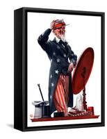 "New Hat for Uncle Sam,"May 12, 1923-Elbert Mcgran Jackson-Framed Stretched Canvas