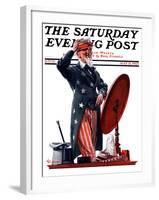 "New Hat for Uncle Sam," Saturday Evening Post Cover, May 12, 1923-Elbert Mcgran Jackson-Framed Giclee Print