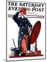 "New Hat for Uncle Sam," Saturday Evening Post Cover, May 12, 1923-Elbert Mcgran Jackson-Mounted Giclee Print