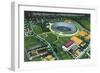 New Haven, Connecticut - Aerial View of the Yale Bowl-Lantern Press-Framed Art Print
