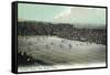 New Haven, Connecticut - Football Game at Yale Bowl-Lantern Press-Framed Stretched Canvas