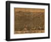 New Haven, Connecticut - Panoramic Map-Lantern Press-Framed Art Print