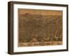 New Haven, Connecticut - Panoramic Map-Lantern Press-Framed Art Print