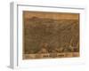 New Haven, Connecticut - Panoramic Map-Lantern Press-Framed Art Print