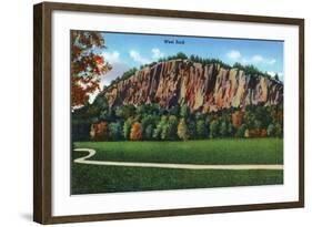 New Haven, Connecticut - View of West Rock-Lantern Press-Framed Art Print