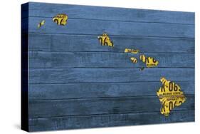 New Hawaii Map-Design Turnpike-Stretched Canvas