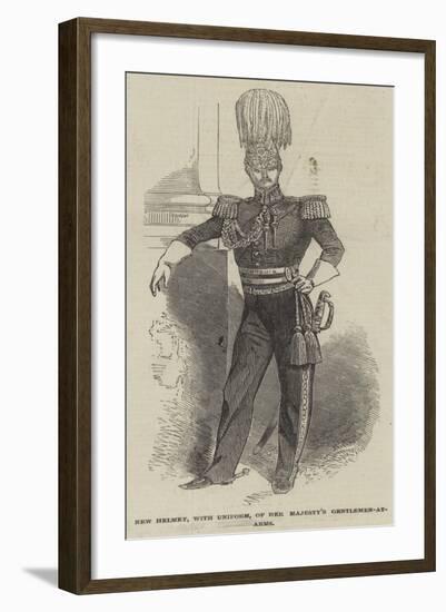 New Helmet, with Uniform, of Her Majesty's Gentlemen-At-Arms-null-Framed Giclee Print