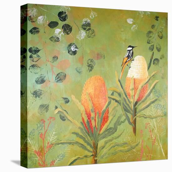 New Holland Honeyeater upon the Victoria-Trudy Rice-Stretched Canvas