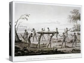 New Holland, Port Jackson: Burial Ceremony of the Aborigines Book Illustration-null-Stretched Canvas