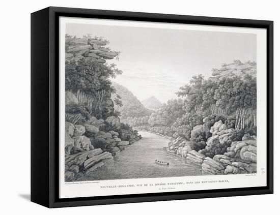 New Holland: View of the Waragamba River in the Blue Mountains, from 'Voyage Autour Du Monde-Pierre Antoine Marchais-Framed Stretched Canvas