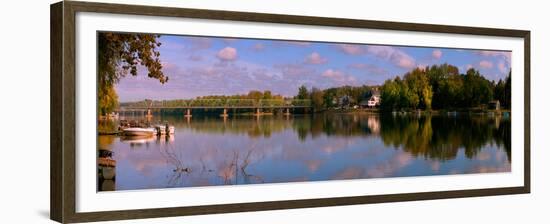 New Hope-Lambertville Bridge, Delaware River, New Hope, Bucks County, Pennsylvania, USA-null-Framed Premium Photographic Print