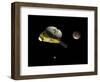 New Horizons Spacecraft Approaches Dwarf Planet Pluto and its Moon Charon-Stocktrek Images-Framed Art Print