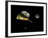 New Horizons Spacecraft Approaches Dwarf Planet Pluto and its Moon Charon-Stocktrek Images-Framed Art Print