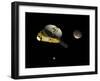 New Horizons Spacecraft Approaches Dwarf Planet Pluto and its Moon Charon-Stocktrek Images-Framed Art Print