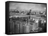 New Housing Project with the Manhattan Bridge in the Bckgrd. on the East Side of the City-Margaret Bourke-White-Framed Stretched Canvas