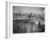 New Housing Project with the Manhattan Bridge in the Bckgrd. on the East Side of the City-Margaret Bourke-White-Framed Photographic Print