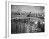 New Housing Project with the Manhattan Bridge in the Bckgrd. on the East Side of the City-Margaret Bourke-White-Framed Photographic Print