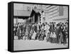 New Immigrants on Ellis Island, New York, 1910-null-Framed Stretched Canvas