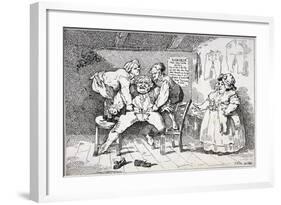 New Invented Elastic Breeches, 1784-John Nixon-Framed Giclee Print