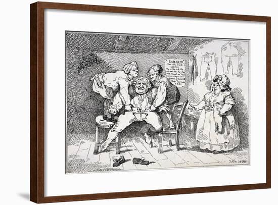 New Invented Elastic Breeches, 1784-John Nixon-Framed Giclee Print