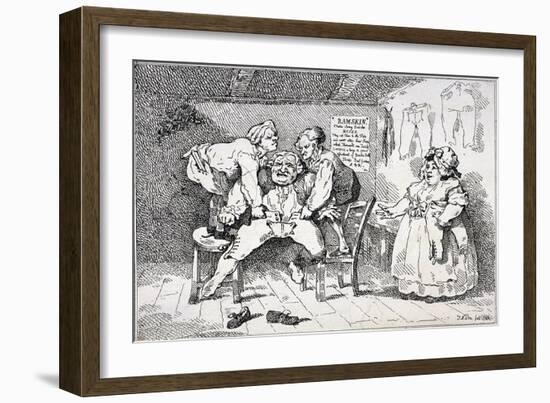 New Invented Elastic Breeches, 1784-John Nixon-Framed Giclee Print