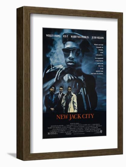 New Jack City [1991], directed by MARIO VAN PEEBLES.-null-Framed Photographic Print