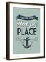 New Jersey - Avalon is My Happy Place-Lantern Press-Framed Art Print