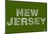 New Jersey Cities Text Poster-null-Mounted Poster